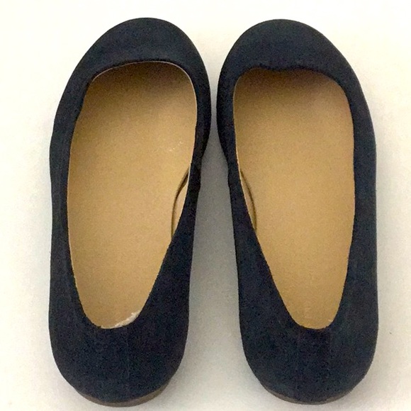 Lands’ End Navy Blue Slip on Suede Flats. Preppy Boho Casual - Picture 2 of 7
